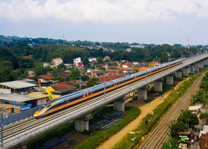 INDONESIA KERETA CEPAT JAKARTA BANDUNG COMMISSIONING UJI COBA GABUNGAN 1