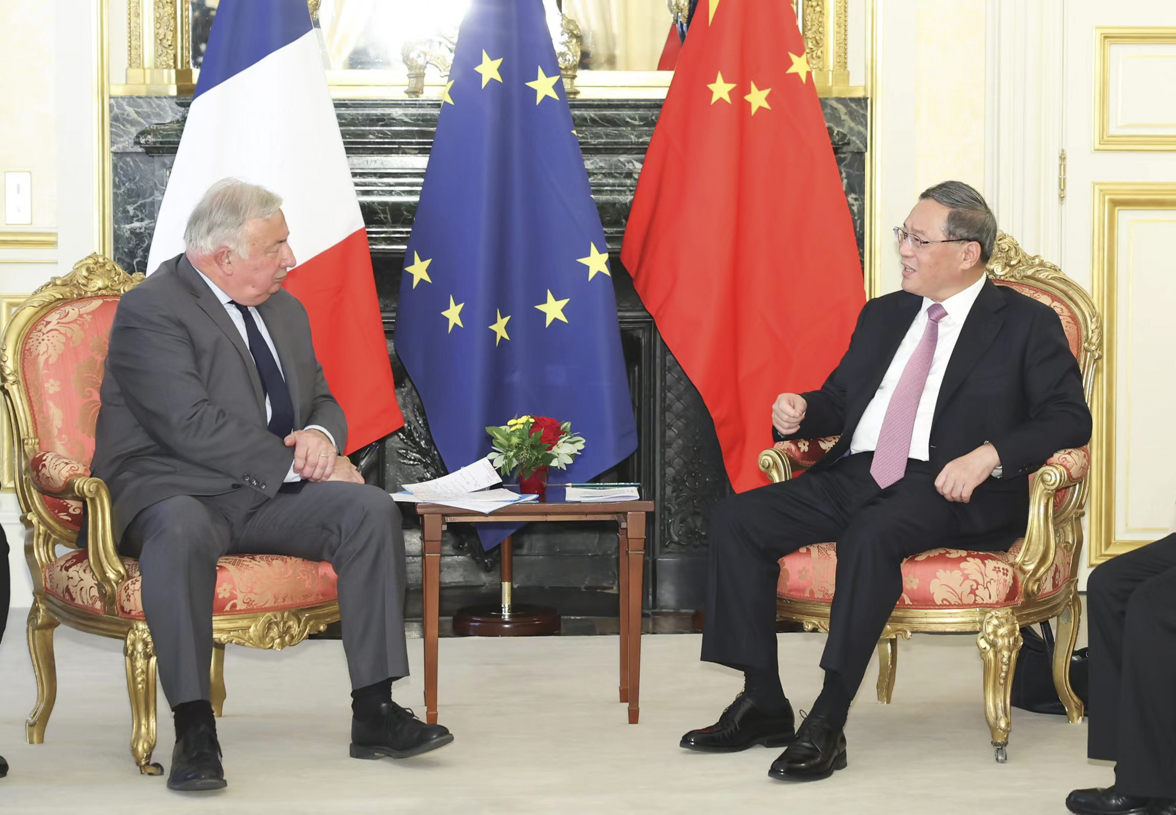 PRANCIS-PARIS-CHINA-LI QIANG-PRESIDEN SENAT PRANCIS-PERTEMUAN-Image-1