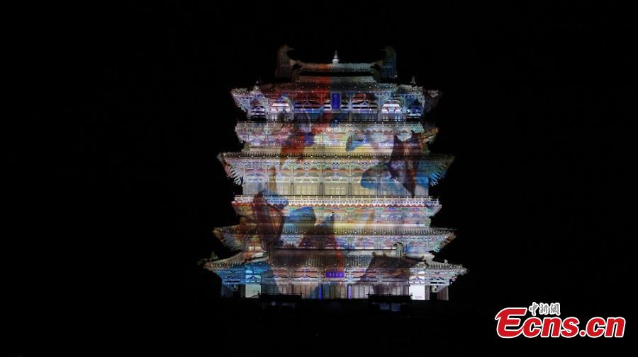 Pertunjukan Cahaya Siram Menara Guanque di Shanxi-Image-5