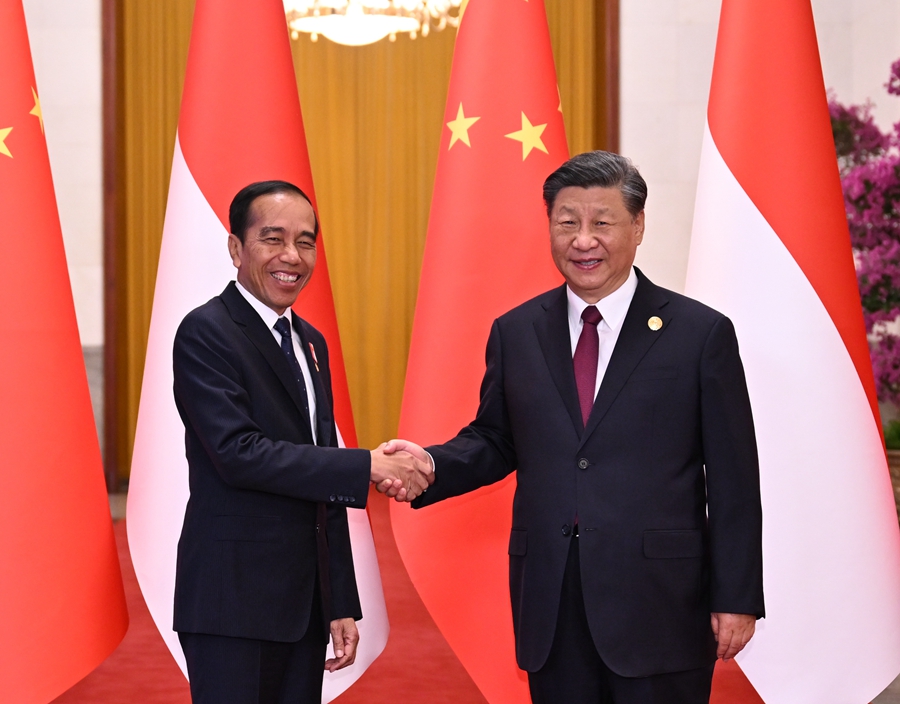 Potret Xi Jinping Saat Sambut Presiden Jokowi di Aula Besar Rakyat Beijing-Image-4