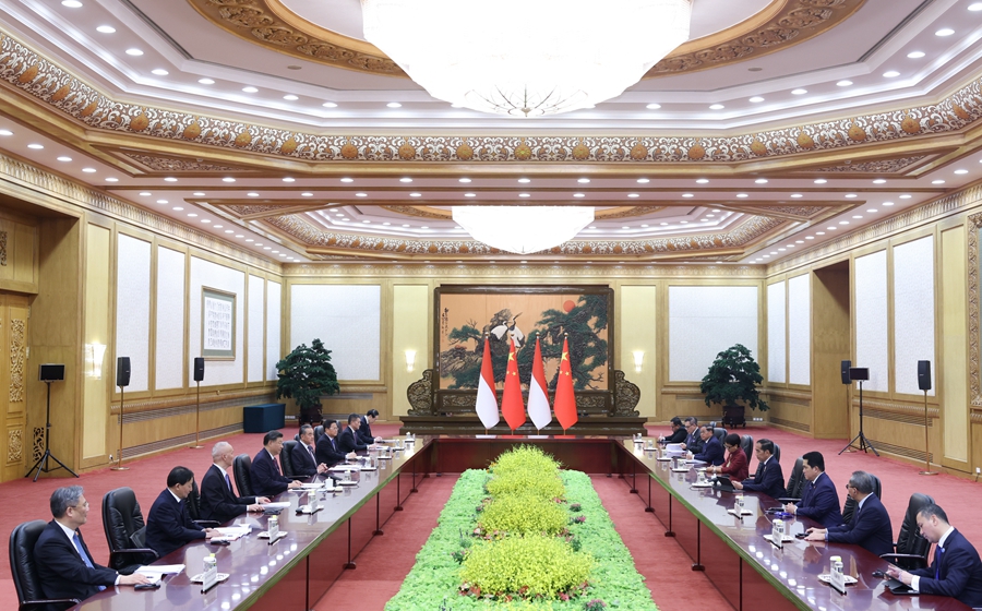 Potret Xi Jinping Saat Sambut Presiden Jokowi di Aula Besar Rakyat Beijing-Image-5