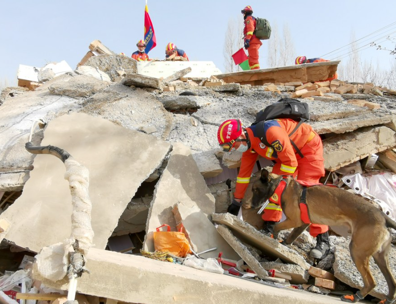 Tim Penyelamat Korban Gempa di China Berjuang di Suhu Minus 10' C-Image-1
