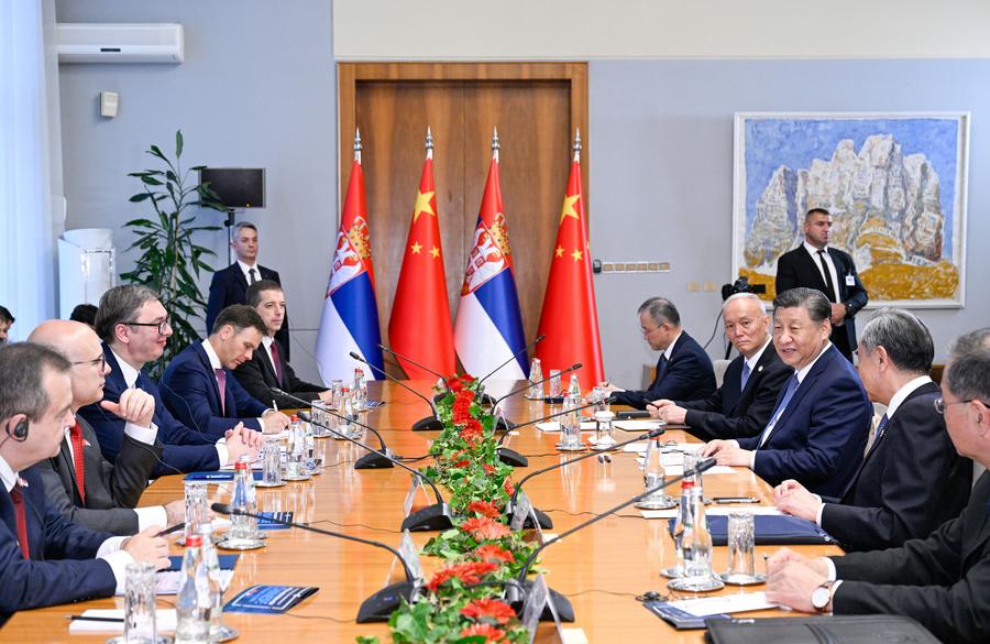 Xi Jinping dan Vucic gelar pembicaraan di Beograd, Serbia-Image-7