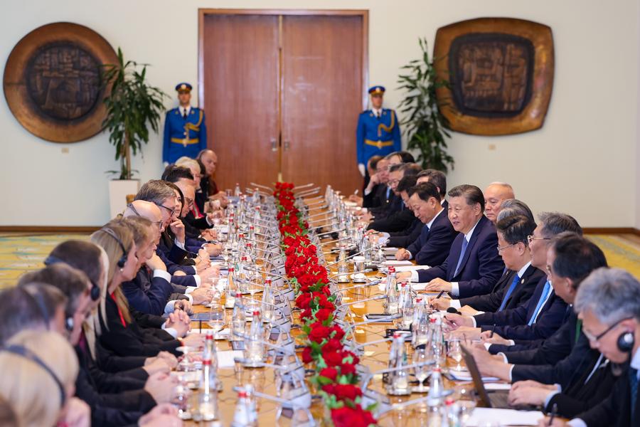 Xi Jinping dan Vucic gelar pembicaraan di Beograd, Serbia-Image-8