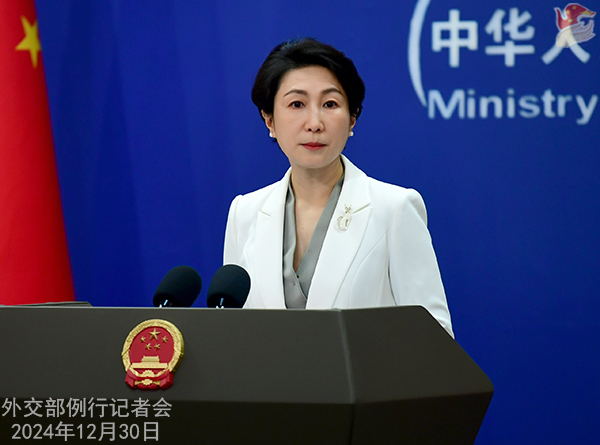 Konferensi Pers Kemenlu China 30 Desember 2024-Image-1