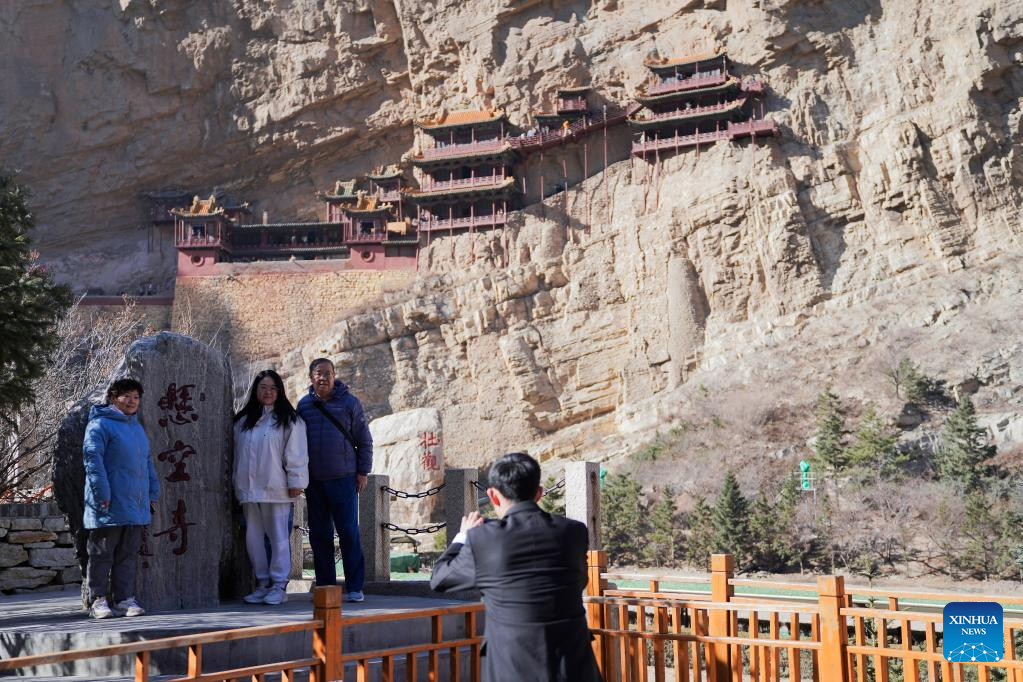 Potret : Pemandangan Kuil Gantung di Shanxi, China-Image-5